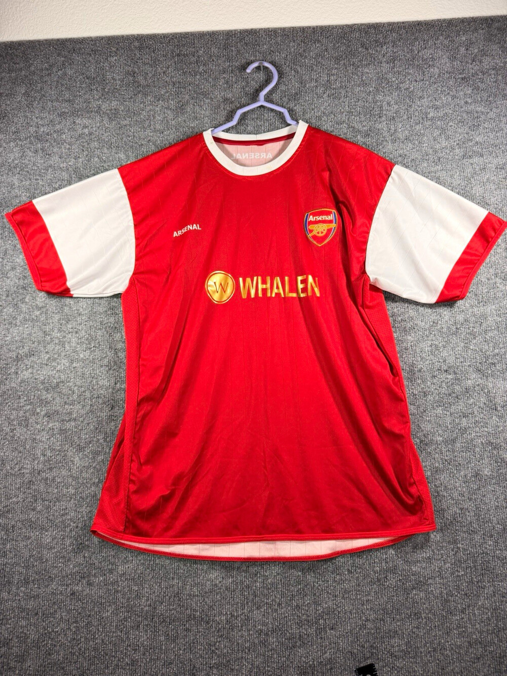 Arsenal Soccer Jersey Shirt WHALEN Sponsor #17 Red & White Team Jersey